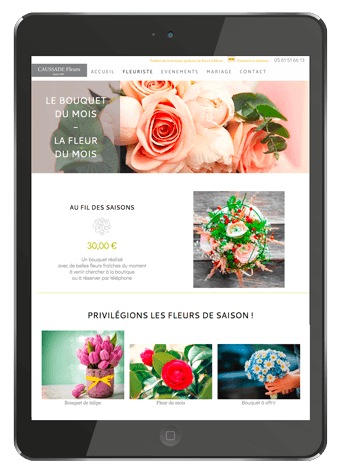 PontonWeb - création ou refonte de site internet de qualité pour fleuriste