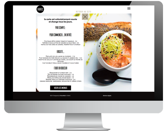 PontonWeb  création de site internet de qualité pour Restaurant