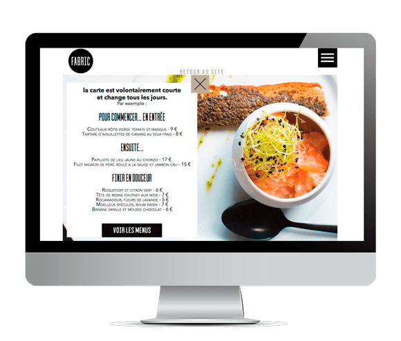 PontonWeb  création de site internet de qualité pour Restaurant